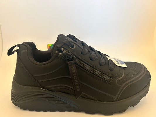 Skechers Uno Lite Easy Zip Black 11jnr-6uk